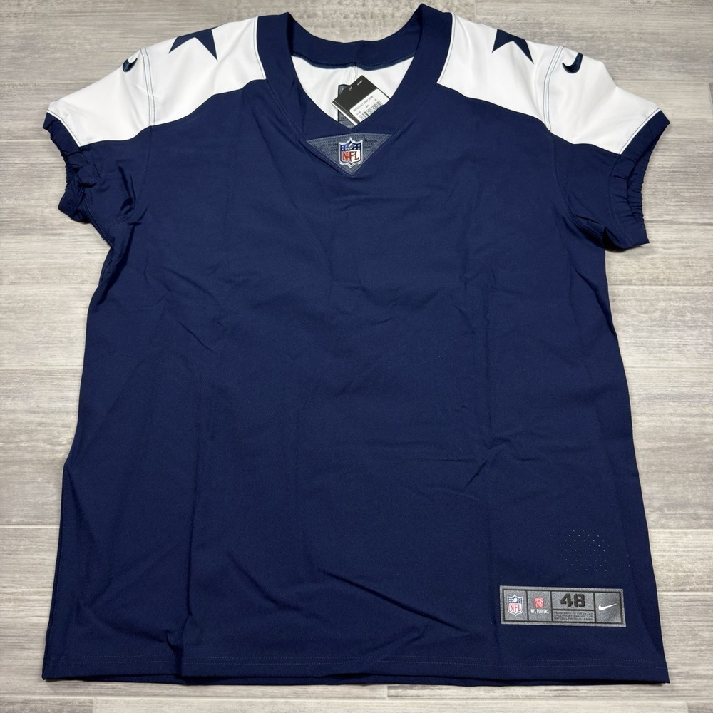 Men's Size 48 XL Nike Vapor Elite NFL Dallas Cowboys Blank Jersey‎ Blue NWT